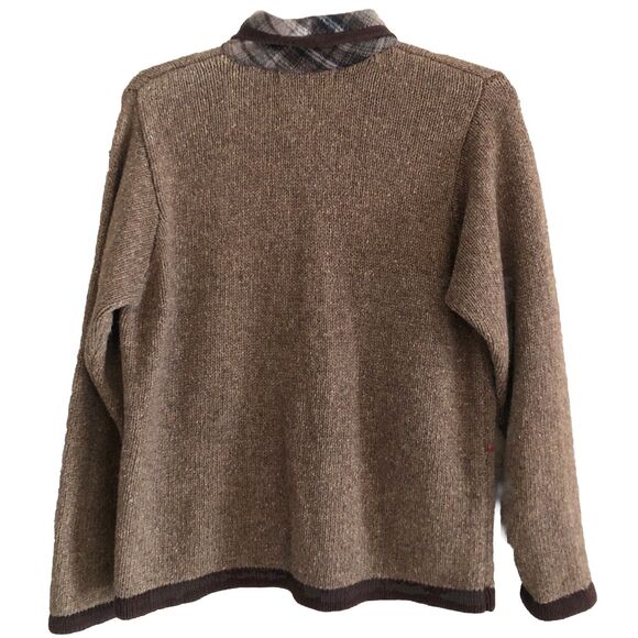 Victoria Jones Ramie Wool Cardigan Womens Sz M VTG Embroidered Patchwork Winter - Picture 4 of 16